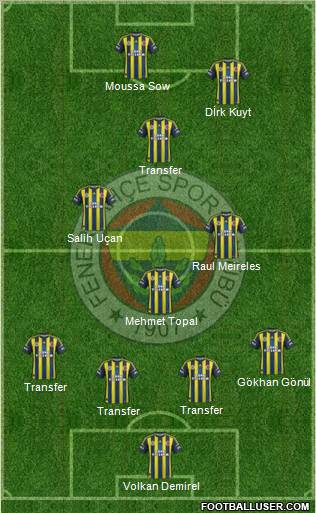 Fenerbahçe SK Formation 2013