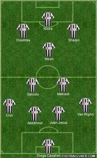 Newcastle United Formation 2013