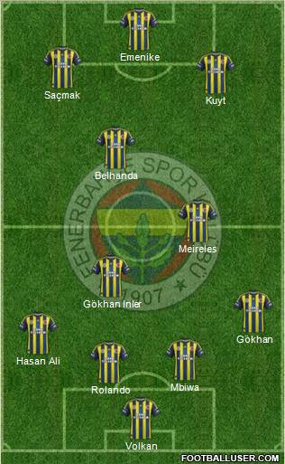 Fenerbahçe SK Formation 2013