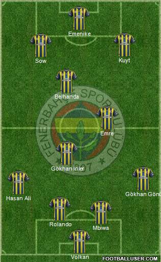 Fenerbahçe SK Formation 2013