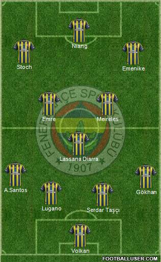 Fenerbahçe SK Formation 2013
