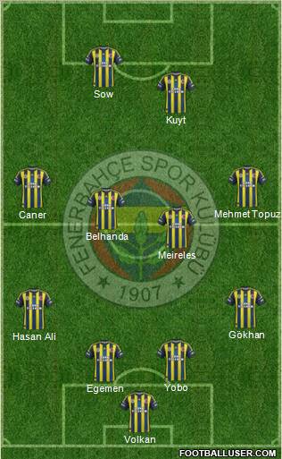 Fenerbahçe SK Formation 2013