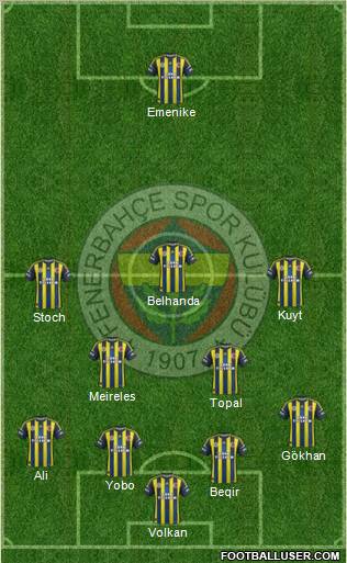 Fenerbahçe SK Formation 2013
