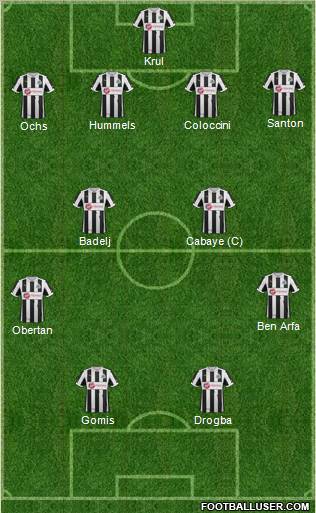 Newcastle United Formation 2013