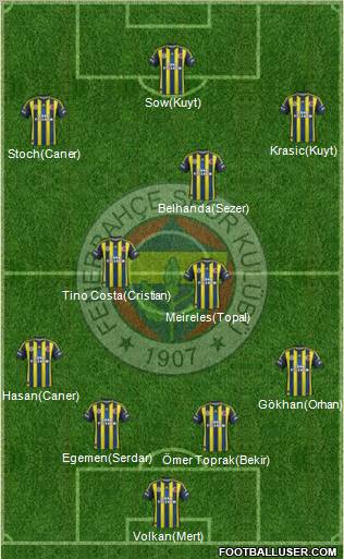 Fenerbahçe SK Formation 2013