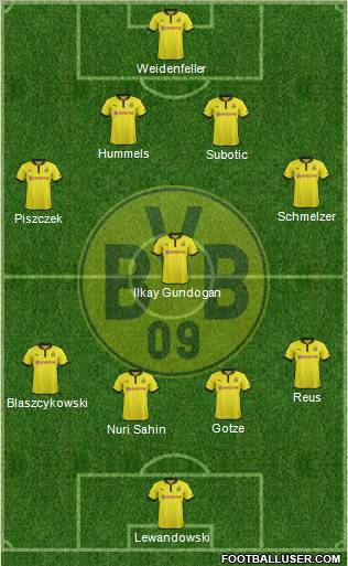 Borussia Dortmund Formation 2013
