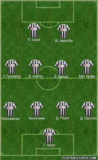 Newcastle United Formation 2013