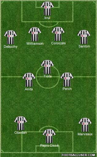 Newcastle United Formation 2013