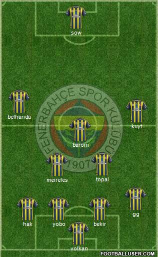 Fenerbahçe SK Formation 2013