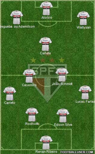 São Paulo FC Formation 2013