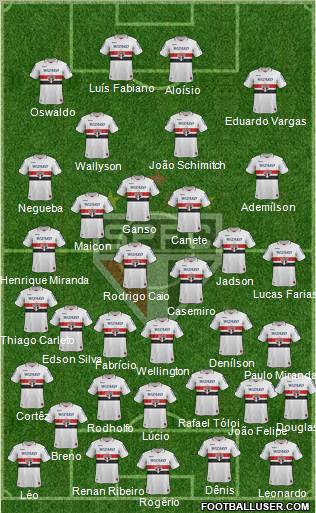 São Paulo FC Formation 2013