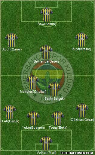 Fenerbahçe SK Formation 2013