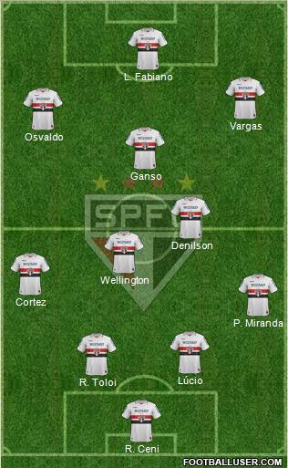 São Paulo FC Formation 2013