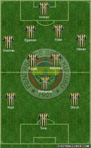 Fenerbahçe SK Formation 2013