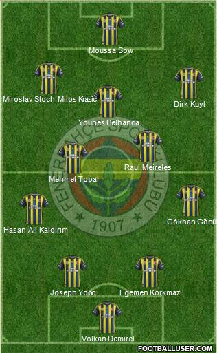 Fenerbahçe SK Formation 2013