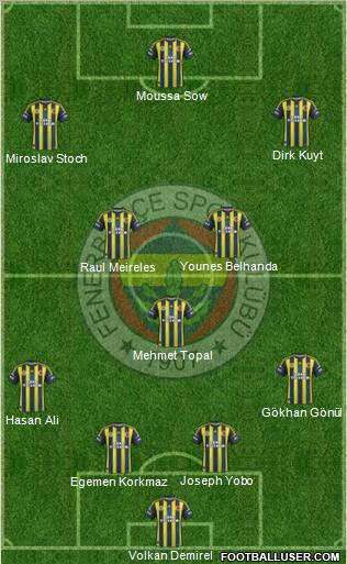 Fenerbahçe SK Formation 2013
