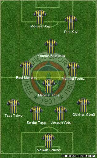 Fenerbahçe SK Formation 2013
