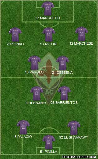Fiorentina Formation 2013