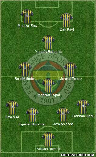 Fenerbahçe SK Formation 2013
