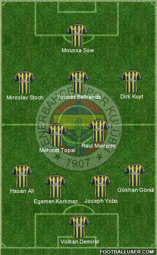 Fenerbahçe SK Formation 2013
