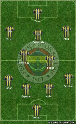 Fenerbahçe SK Formation 2013