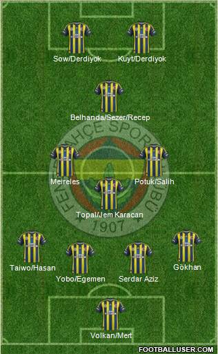 Fenerbahçe SK Formation 2013