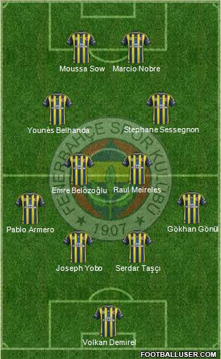 Fenerbahçe SK Formation 2013
