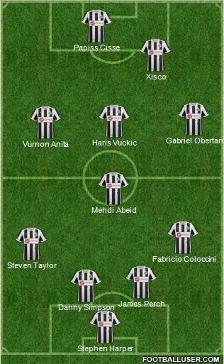 Newcastle United Formation 2013