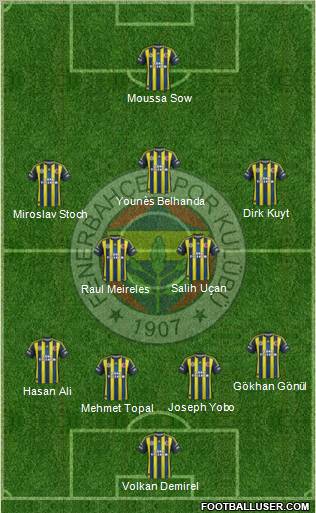 Fenerbahçe SK Formation 2013
