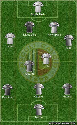 Ascoli 4-3-1-2 football formation