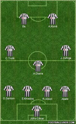Newcastle United Formation 2013
