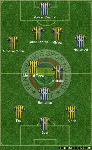 Fenerbahçe SK Formation 2013