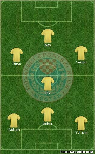 HSK Zrinjski Mostar football formation