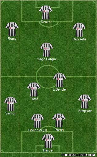 Newcastle United Formation 2013