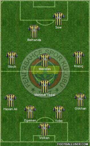 Fenerbahçe SK Formation 2013