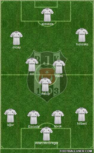 Besiktas JK Formation 2013