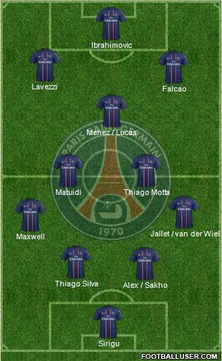 Paris Saint-Germain Formation 2013