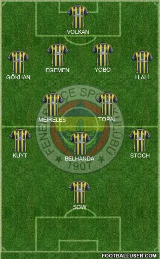 Fenerbahçe SK Formation 2013