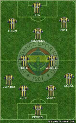 Fenerbahçe SK Formation 2013