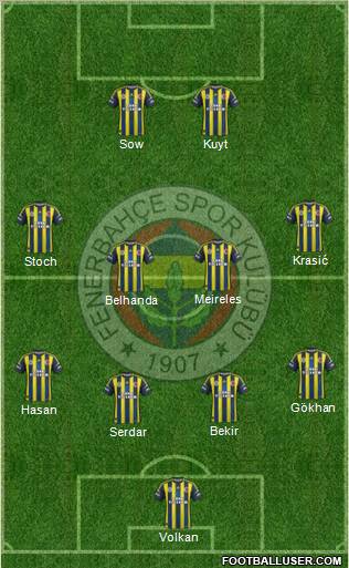 Fenerbahçe SK Formation 2013