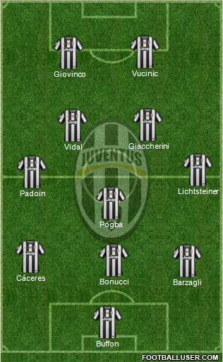 Juventus Formation 2013