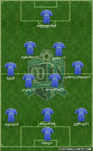 Dinamo Tbilisi Formation 2013