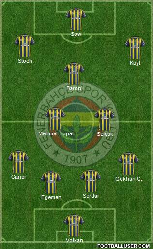 Fenerbahçe SK Formation 2013