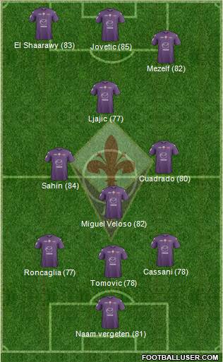 Fiorentina Formation 2013