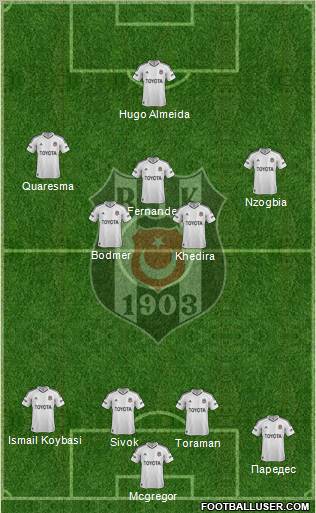 Besiktas JK Formation 2013