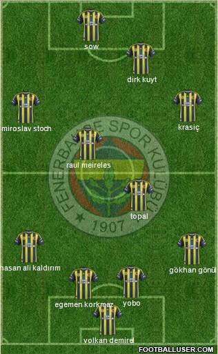 Fenerbahçe SK Formation 2013