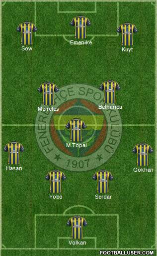 Fenerbahçe SK Formation 2013