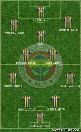Fenerbahçe SK Formation 2013