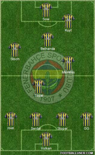 Fenerbahçe SK Formation 2013