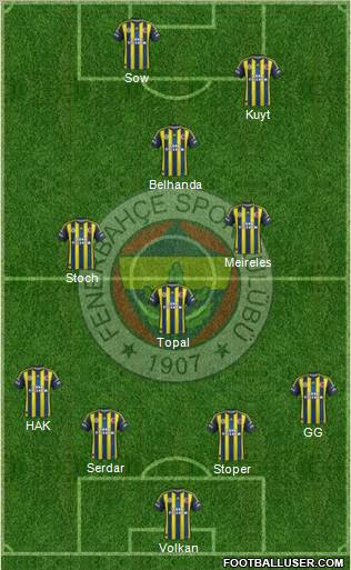 Fenerbahçe SK Formation 2013